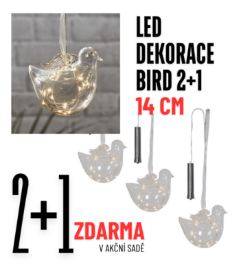 Akční sada LED dekorace Bird 3 kusy  (AS-ST457-87)