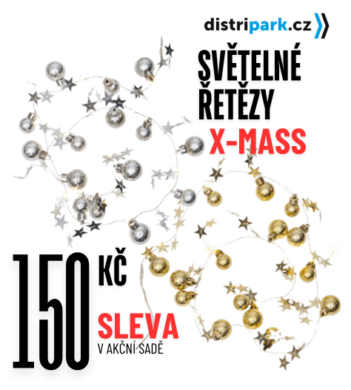 Sada světelných LED řetězů X-mas, zlatý + stříbrný  (AS-ST728-05_ST728-06)