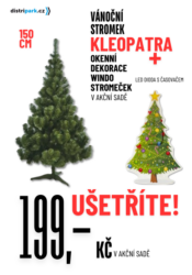 Vánoční stromek Kleopatra 150 cm + okenní LED dekorace stromeček - Vnon stromek Kleopatra 150 cm + Vnon okenn dekorace LED Windo stromeek