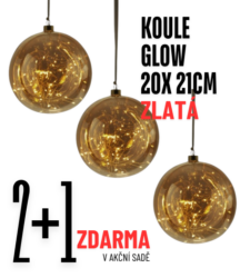 Akční sada koule Glow zlatá 20x21 cm, 3 kusy - Akn sada 3 ks
Sklenn vnon koule k zaven s LED podsvcenm. Vnon koule napjen zdrojem s 3metrovm kabelem. Uvnit tenk drt DEW DROP s mikroLED, kter dodvaj neuviteln teplou barvu a jemn, romantick svtlo. Baky jsou spojeny pedevm s Vnocemi, ale pi sprvnm pouit v interiru mohou bt i celoron ozdobou.
